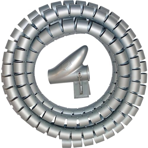 Kopp Spiralschlauch Kabelorganisierer Ø 20mm Spiralschlauch Kabelschlauch 2m Kabelschutz Spiralkabelschlauch Kabelmanagement Für Zuhause & Büro Kabelkanal Silber (3ER Pack)