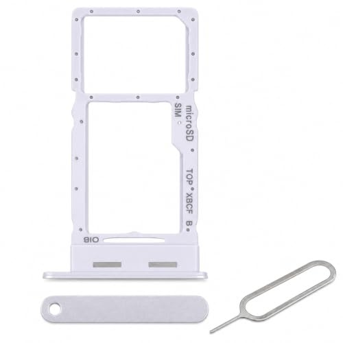 RizTech Replacement SIM Card Tray for Samsung Galaxy Tab A11 Plus SM-X236 SM-X230 - SIM + Micro SD Memory Card Holder Slot Adapter Repair Part (Silver)