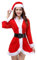 OULII 3Pcs Womens Weihnachtsmann-Weihnachtskostüm Cosplay Xmas Outfit-Abendkleid-reizvolles Set (freie Größe)