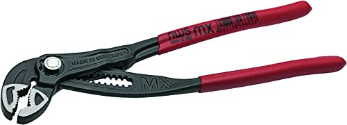 NWS 166-12-300-SB Maxi MX Waterpump Pliers, Silver/Red