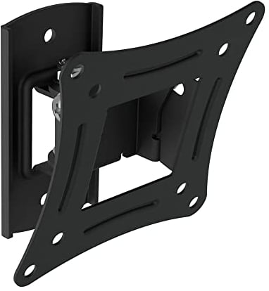MAHARA TV Wall Bracket Mount - For Screens 13 to 27, Tilt and Swivel Monitor Wall Mount, VESA Compatible 75 x 75 & 100 x 100, Max. TV Weight: 10kg - Colour: Black