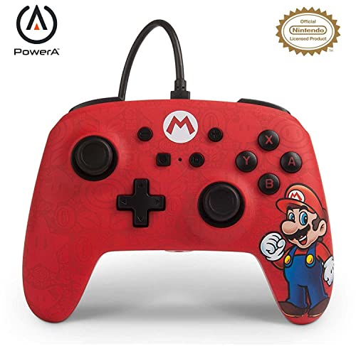 Mando con cable mejorado PowerA para Nintendo Switch - Mario