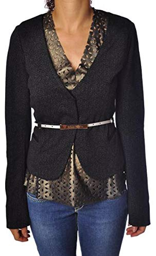 PATRIZIA PEPE Jacke ohne Salz und Pfeffer mit Gürtel 2S0921 tg, Grau 42