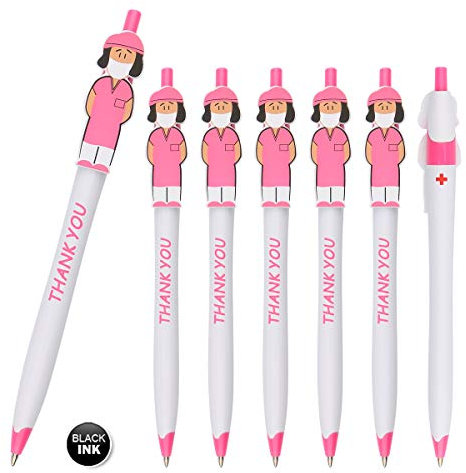 Sikao Carino infermiere penne a sfera Thank You regali per infermieri e personale medico, CNA regali settimana infermieristica, medico penne (Rosa 36 Pack)