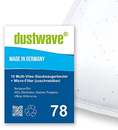 Sparpack - 10 Staubfilterbeutel | Filtertüten passend für Adix - DIV 360 / DIV360 Staubsauger - dustwave® Markenstaubbeutel/Made in Germany + inkl. Microfilter