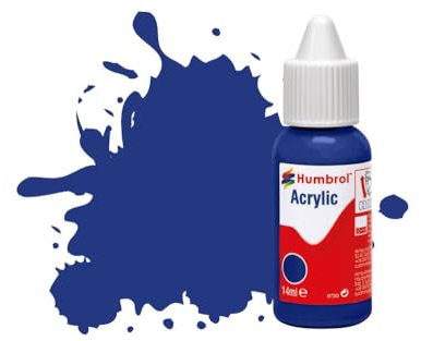 Humbrol Acrylic Paint, No 25 Blue - Matt, 14 ml (Pack of 1)