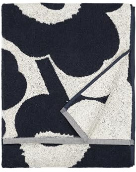 Marimekko - Unikko Baumwoll-Frottee-Badetuch, Dunkelblau