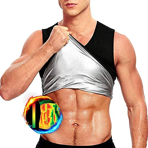 Herren Neopren Sauna Weste Taille Trainer Korsett Weste zur Gewichtsreduktion Body Shaper Schlankheitsweste Hot Sweat (2XL/3XL)
