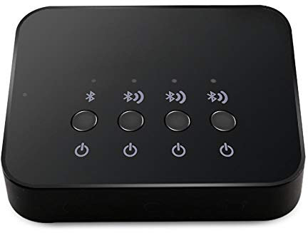Audio-Bluetooth-Adapter, 1 In 3 Out Bluetooth 4.0-Sender-Empfänger, Audio-Splitter für Musikfreigabegeräte, 3,5-mm-Kabel-/Wireless-Verbindung, für Heimlautsprecher/TV/Telefone
