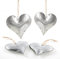 Logbuch-Verlag 4 Herzen Anhänger Ostern Liebe Herzanhänger 10 cm Silber Metall zum Aufhängen Hochzeit Deko