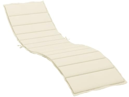 vidaXL Sonnenliege Auflage, Liegenauflage Outdoor, Polster Auflage für Gartenliege Liegestuhl, Polsterauflage, Creme 200x70x3cm Oxford-Gewebe