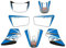 MXP Graphic PW50 Kinder ATV Aufkleber für Yamaha PW50 alle Jahre (blau)