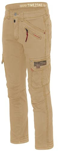 Timezone RogerTZ Roger Herrenhose Cargohose lässig modern (W32/L32, Safari Khaki)