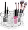Lipstick Organiser Tray Clear Acrylic 8 Slots Cosmetic Holder Nail Polish Makeup Brush Organiser Skincare Product Display Stand - Lip Gloss Storage Box for Bathroom, Countertop or Dresser