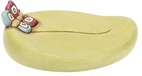 THUN, Portasaponetta per Bagno in Ceramica Decorata a Mano, Linea Country, 11.8x9.5x3.2 cm h