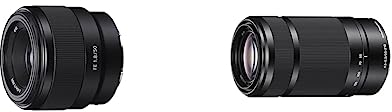Sony SEL-55210 Tele-Zoom-Objektiv schwarz & SEL-50F18F Standard Objektiv schwarz