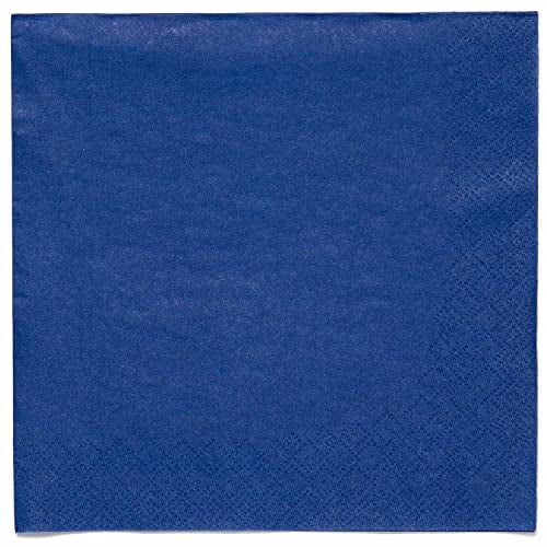Amscan 9915402-209 - Navy Blue Eco-Friendly Compostable Luncheon Napkins - 20 Pack