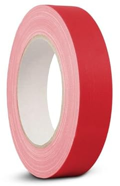 3x Gewebeband Panzerband 25mm x 25m Rot Panzertape Klebeband Gaffa Tape Matt und reflexionsfrei (25 mm x 25 m, Rot)
