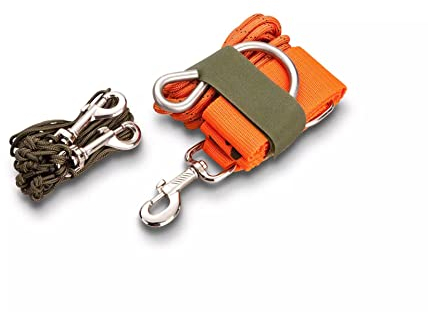 Blaser Wildbergegurt Orange inklusive Hühnergalgen - Wildbergehilfe Jagd mit Schnellverschluss Karabiner - Bergehilfe für Jäger Gurt Ziehhilfe