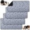 4 Stück Meerschweinchen Käfig Einlagen Fleece Meerschweinchen Einstreu Saugfähig Meerschweinchen PIPI Pads Wiederverwendbar rutschfeste Meerschweinchen Matte mit Stern Muster (24 x 47 Zoll)