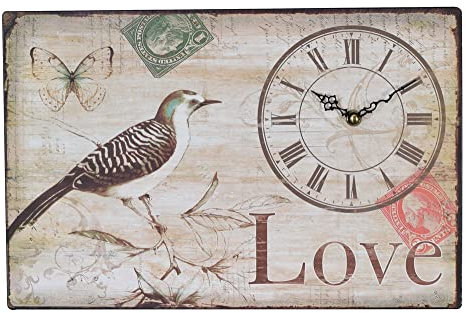 Wanduhr Landhausstil Uhr Shabby Küchenuhr 25x38cm Kinderuhr dq035 Palazzo Exklusiv