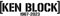 Ken Block 1967-2023 Hoonigan Sticker Aufkleber freistehend (25x6, weiß glanz)