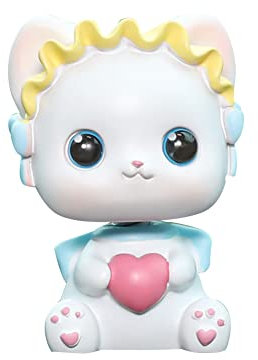 Herbests Auto Armaturenbrett Ornament,Cartoon Wackelkopf Auto Ornamente Spielzeug Tier Puppe Wackelfiguren Auto Armaturenbrett Dekoration Schreibtischdekoration Neujahr Geschenke Kinderzimmer,Katze