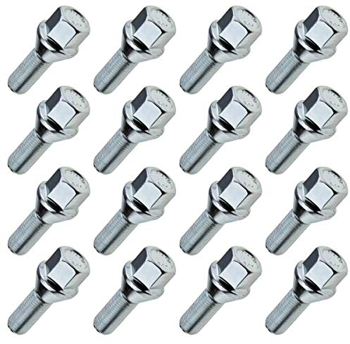 16x Radschrauben Radbolzen M12x1,25 28mm Kegelbund SW17 für Alufelgen Stahlfelgen