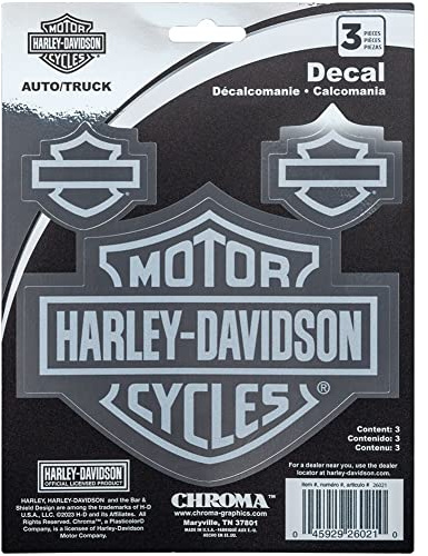 Harley-Davidson Aufkleberset Etched Look Chrome