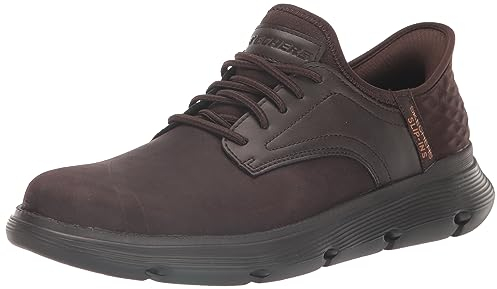 Skechers Slip-ins Garza-Gervin Casual Slip-on Shoes, Zapatillas Informales Hombre, Chocolate Leather, 45 EU