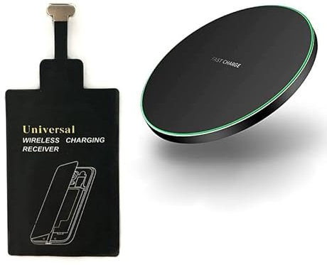 Metal Wireless Charger PAD &External 7.5W Type-C Receiver For Xiaomi Redmi Note 9S 10S 11S 7 8 9 10 11 Pro 9T 10T 5G