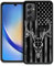 DJSOK Kompatibel mit Samsung Galaxy A54 5G Hülle, schwarze Holzmaserung, USA, amerikanische Flagge, Jäger, Hirsch, Rückseite + weiche Silikon-TPU-Luftdrucktechnologie, stoßfeste Schutzhülle