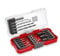 Set di accessori originali Einhell S-CASE da 18 pezzi resistenti agli urti (punte da 25 mm, punte da 50 mm, portapunte da 60 mm, chiave a bussola, trapano in metallo con scatola di custodia)