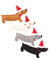 ABOOFAN 4 Stück Dackelverzierung Weihnachtsbaum-anhänger-Dekoration Dackelhundeverzierung Weihnachtsbaum-dackel-Ornament Weihnachtsbaum Hängende Anhänger Chihuahua Haushalt Kind Zubehör