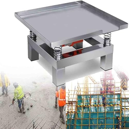 CGLYYDS Kleiner Betonrüttler Industrielle Vibrationsplattform 35 * 35cm Edelstahl Zement Rüttelwerkzeug Luftblasenentferner