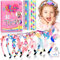 ZLPBAO Cadeau Fille 5-12 Ans - Kit de Fabrication Bricolage de Bandeaux pour Filles - 49pc Accessoires pour Cheveux Bricolage Jouets pour Les Filles de 5 6 7 Ans