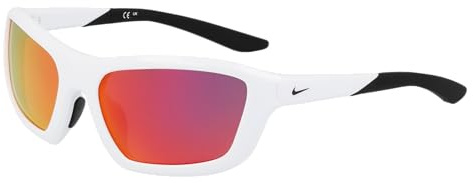 NIKE Brille Größe 54 mm Weiß, Rot Mirror, Eye SIZE: 54 BRIDGE: 17 Horizontal MEASUREMENT: 54 Vertical MEASUREMENT: 35 4