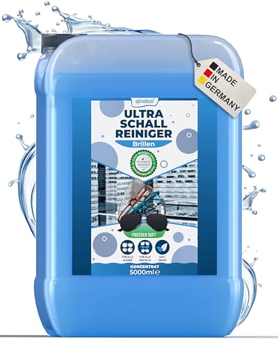 Qindoo 5L Optiker Brillenreiniger Ultraschallreiniger für Brillen säubern mit Ultraschall Reinigung im Gerät (5 Liter)