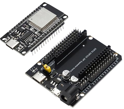APKLVSR für ESP-32S USB C CH340 Entwicklungsboard + ESP 30Pin DEVKIT V1 Stromversorgungsplatine Dual-Core WiFi+Bluetooth 2.4GHz für Arduino