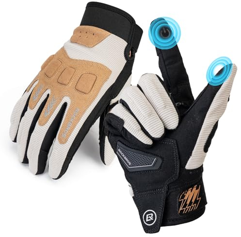 ROCKBROS Fahrradhandschuhe Herren Touchscreen Vollfinger Handschuhe Laufhandschuhe MTB Stoßdämpfend rutschfest Winter Herbst Outdoor Motorrad Radfahren Klettern Laufen