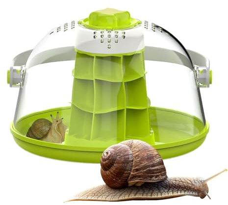 Terrarium pour Reptiles en Verre,boîte D'élevage D'escargots, Boîte D'élevage Légère pour Reptiles, Maison Respirante pour Escargots, À Soie, Tortues, Petits Animaux