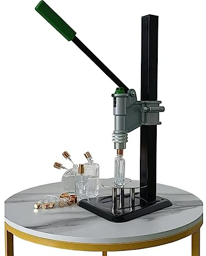 Tappatore Manuale per Bottiglia di Profumo, Tappatore per Bottiglia Spray da 13-15 mm, Tappatore per Pressa Inossidabile, Aggraffatrice per Bottiglia Regolabile in Altezza, per Profumo/Olio Essenzia