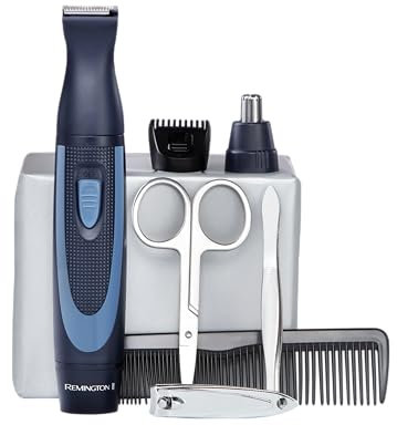 Remington Hygiene Travel Kit with Case (13 Pieces for Hair, Manicure, Pedicure etc., Beard Trimmer, Ear Hair, Facial Hair & Eyebrow Trimmer, Nail Clipper, Scissors, Tweezers, 2 Combs etc.) NE3890