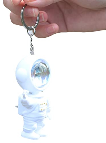 Montesy Astronaut Keyring Sunset Projector Light Keychain Bag Ornament Cartoon Pendant Keychains Gift for Girls Couple Kids
