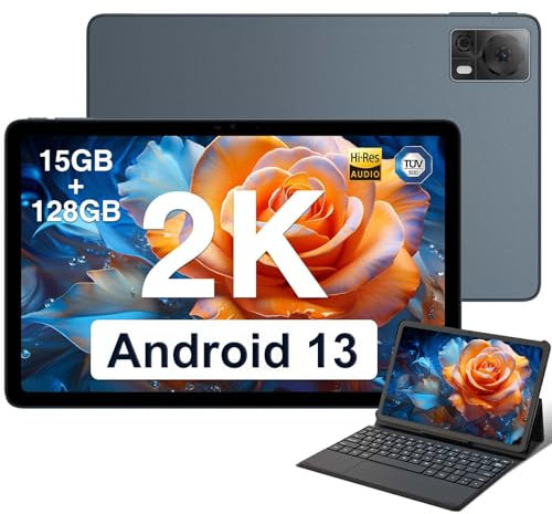 DOOGEE T20S Tablet Android 13, Octa Core, 10.4 2K,15GB(8+7) RAM+128GB ROM, 7.9mm Tablet in Offerta, 7500mAh Tablet con Sim, 13MP+5MP,Dual 4G LTE, 4G/5GWi-Fi, Widevine L1,470g, GPS/FM/OTG, Grigio