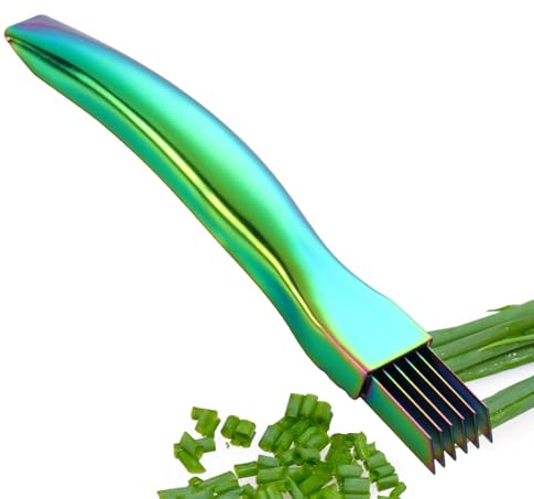 Trituratore Per Cipolle Verdi - Tagliaverdure Per Uso Domestico In Acciaio Inossidabile | Tagliaverdure Multifunzionale Per Alimenti, Fetta Di Posate Per Utensili Da Cucina Per Tagliare Verdure,