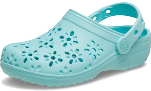 Crocs Unisex Kinder Classic Floral Cut Out Clog T Clog, Aquamarine, 22/23 EU