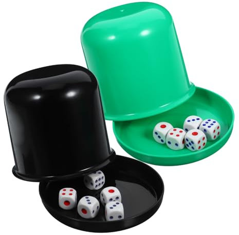 BCOATH Verdicktes Würfelbecher-Set – 5-teiliges Abs-Shaker-Cup Für Würfelspiele Ideal Für Zuhause Bar Pub Mit 25 Würfeln
