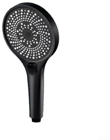 Pommeau de douche puissant à gros trou, grand débit d'eau, pommeau de douche de salle de bain (noir)