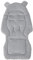 Universal Sitzauflage für Buggys, Kinderwagen, Fahrradanhänger, Baumwolle, Atmungsaktiv, Weich, Einfache Befestigung,Sommer & Winter 80x40cm (Grau)